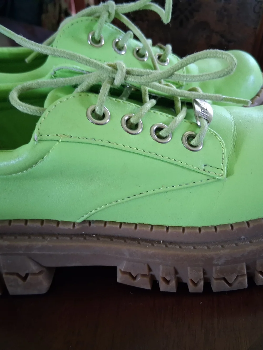 dELiA*s Neon Green Platform Lace-Up Shoes